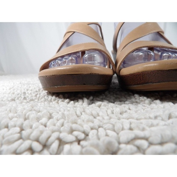 Cole Haan D39923 Womens Tan Slip On Leather Wedge Slide Sandals Size US 9B - Picture 5 of 6